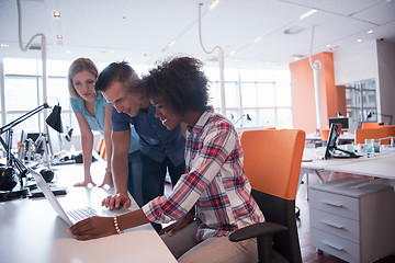 Image showing Multiethnic startup business team on meeting