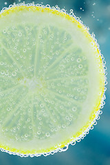 Image showing Lemon in carbonated water