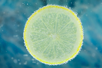 Image showing Lemon in carbonated water