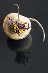 Image showing Three farm fresh raw beetroot