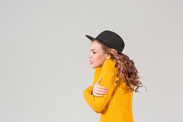 Image showing The profile of girl in hat