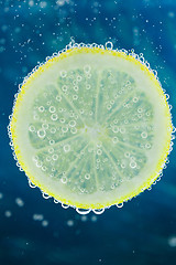 Image showing Lemon in carbonated water