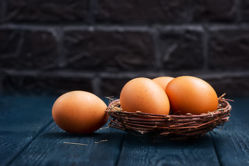 Image showing raw chicken eggs