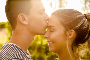 Image showing Perfect moment for a kiss