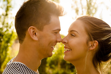 Image showing Perfect moment for a kiss