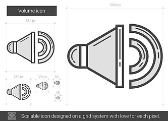 Image showing Volume line icon.