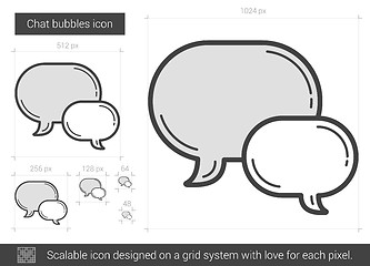 Image showing Chat bubbles line icon.