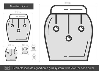 Image showing Tom tom line icon.