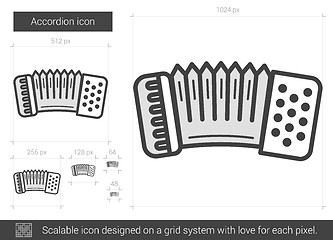 Image showing Accordion line icon.