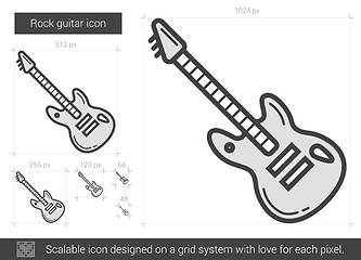 Image showing Rock guitar line icon.