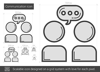 Image showing Communication line icon.