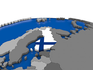 Image showing Finland on 3D globe