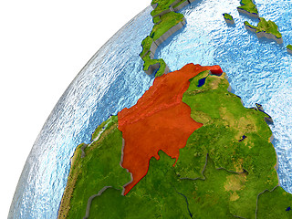 Image showing Colombia on Earth