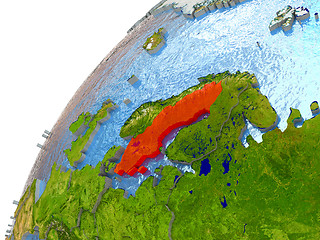 Image showing Sweden on Earth