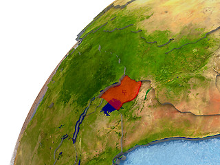 Image showing Uganda on Earth