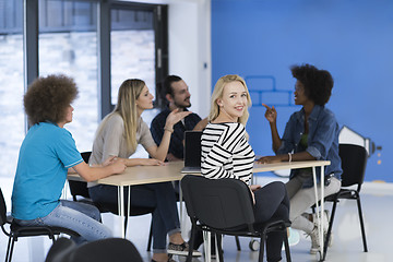 Image showing Multiethnic startup business team on meeting