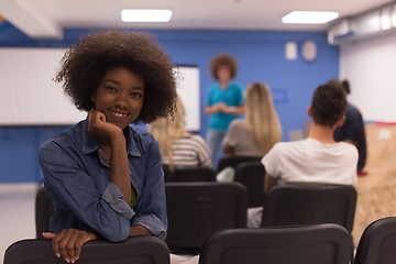 Image showing Portrait informal African American business woman