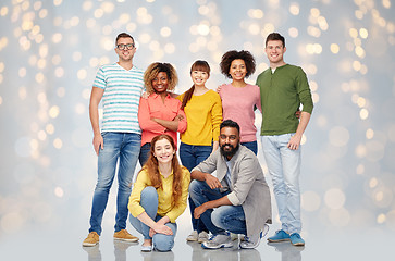 Image showing international group of happy smiling people