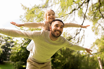 Image showing happy family having fun in summer park