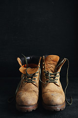 Image showing Old leather boots