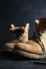 Image showing Old leather boots