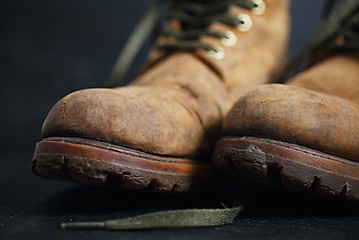 Image showing Old leather boots