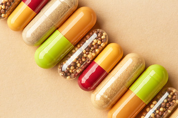 Image showing medicine pills macro
