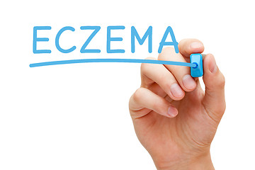 Image showing Eczema Handwritten With Blue Marker