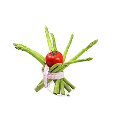 Image showing asparagus and tomato