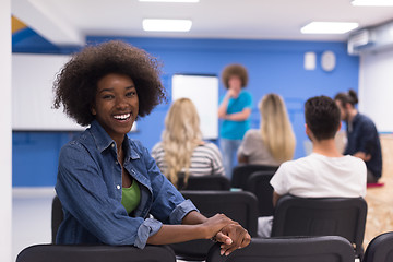 Image showing Portrait informal African American business woman