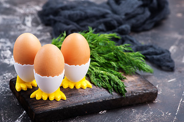 Image showing boiled chicken eggs