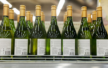 Image showing close up of bottles at liquor store