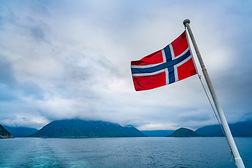 Image showing Norway flag Nature Norway