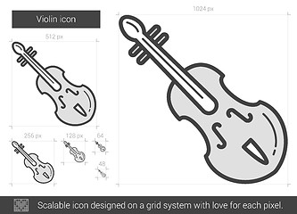 Image showing Violin line icon.