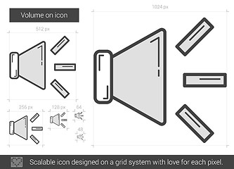 Image showing Volume on line icon.