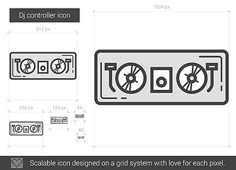 Image showing Dj controller line icon.