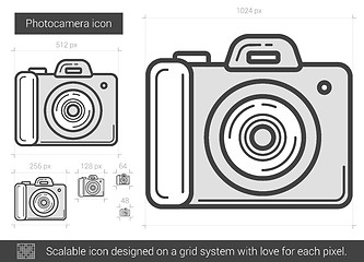 Image showing Photocamera line icon.