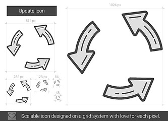 Image showing Update line icon.