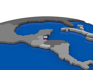 Image showing Belize on 3D globe
