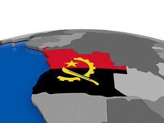 Image showing Angola on 3D globe