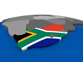 Image showing South Africa on 3D globe