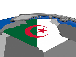 Image showing Algeria on 3D globe