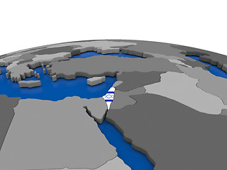 Image showing Israel on 3D globe