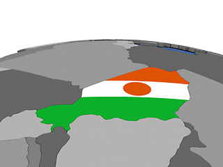 Image showing Niger on 3D globe