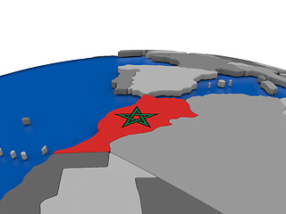 Image showing Morocco on 3D globe