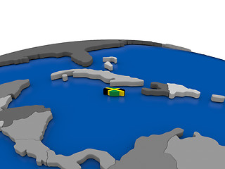 Image showing Jamaica on 3D globe