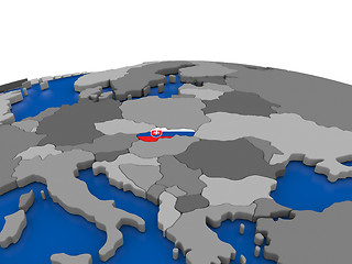 Image showing Slovakia on 3D globe