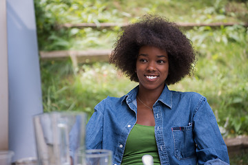 Image showing Portrait of Beautiful happy African-American girl