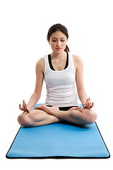 Image showing Asian woman yoga