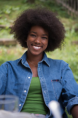 Image showing Portrait of Beautiful happy African-American girl